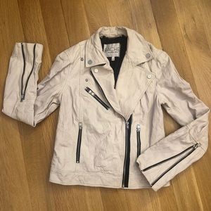 Women’s leather biker jacket